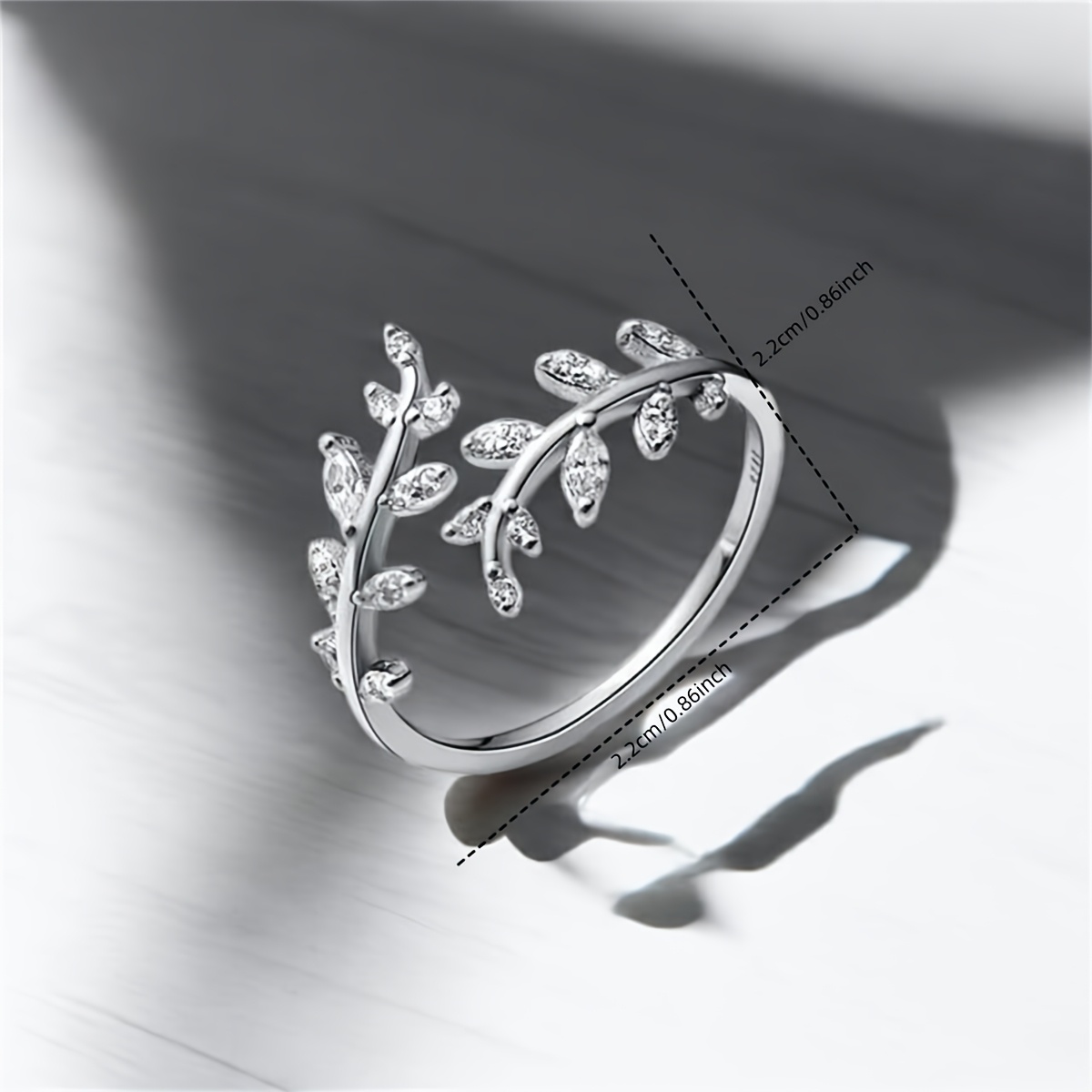 Adjustable Women's Ring 18K Plated Floral Jewelry for Weddings